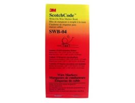 3M™ ScotchCode™ Write-On Wire Marker Book SWB-04, 1 in x 5 in, 5/Case