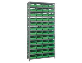 18INX36INX75IN 48 GREEN BINS 4IN BIN