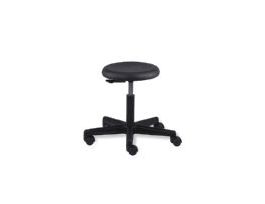 Desk Height Polyurethane Stool, 15" - 20", with plastic reinforced base