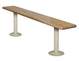 BENCH HARDWOOD METAL PED 9.5X48X1.25 KT