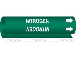 NITROGEN Pipe Marker, 26" H x 12" W, Fits Pipes 2.5" Dia. Thru 7.875" Dia.