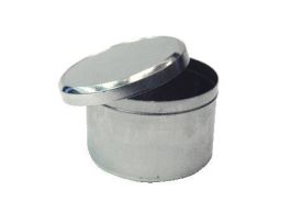 CAN ROUND TIN W/ LID 8OZ CS156