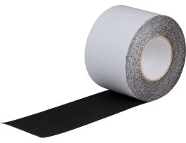 Safety Track Resilient Tapes, Calendared Vinyl, Black, 4" x 60'