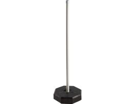 Kit-Recycld Rbr Base-60Lb/5'Pvc Post, 5' H, Black/Natural