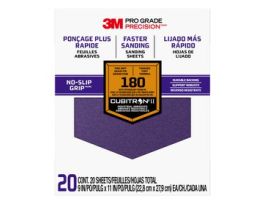 3M™ Pro Grade Precision™ Faster Sanding Sanding Sheets 180 grit Fine, 27180TRI-20, 9 in x 11 in, 20/pk