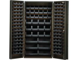 CABINET W/ 132 BK BINS STEEL 36X24X72IN