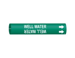 Well Water Pipe Marker, 2.8125" H x 2.8125" W, Fits Pipes 4" Dia. Thru 6" Dia.