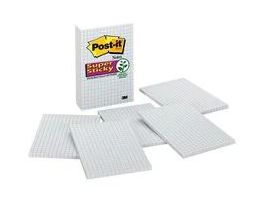 Post-it® Super Sticky Notes 660-SSGRID, 3.9 in x 5.8 in (99 mm x 147 mm) Grid Pattern, 3 Pads/Pack