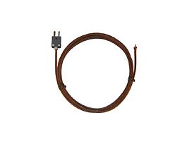 Type-J High-Temperature Fiberglass-Insulated Probe Mini-Connector, Exposed 10ft 20 -Gauge