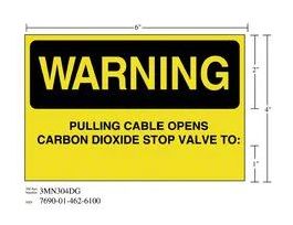 3M™ Diamond Grade™ Fire Fighting Sign 3MN304DG, "WARNING…VALVE", 6 in x 4 in, 10/Package