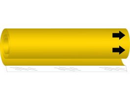 Blank Pipe Marker with Arrow, 9" H x 8" W, Fits Pipes 1.5" Dia. Thru 2.375" Dia.