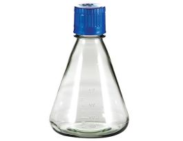 Flat-Base Sterile Erlenmeyer Shaker Flask, 500 mL, PP, packs of 12, 48/CS