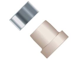 Super Flangeless Ferrule, Natural PEEK/SS Ring, 1/8" OD Tubing, 1/4-28 Flat Bottom; 1/EA