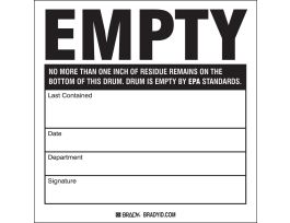 Waste Disposal Labels - Coated Paper