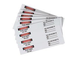Brady® Padlock Labels Vinyl DANGER English 40PK