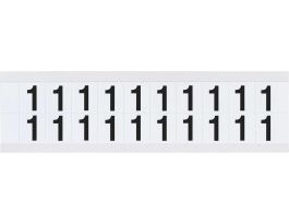 Vinyl 0.625 in Numbers and Letters Black on White 1 Card of 20 Labels