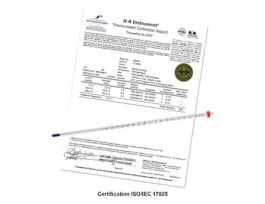 ASTM S64C-03 Individually Calibrated Liquid-In-Glass Thermometer; 25/55C, Organic Liquid Fill