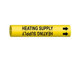 HEATING SUPPLY Pipe Marker, Fits Pipes 1.5" Dia. Thru 2.375" Dia.