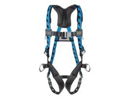 Miller AirCore harness with side d-rings and tongue buckles. Blue.
