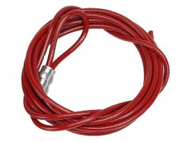 Plastic-Coated Steel Cable 10', Red