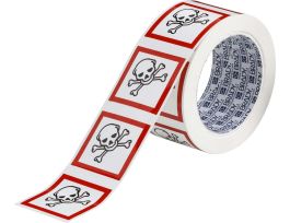 GHS Severe Toxic Picto Label, 2" H x 2" W x .035" D