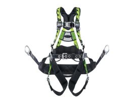 Miller AirCore Tower harness comes with quick connect buckles and Bosun chair. In universal size and green.