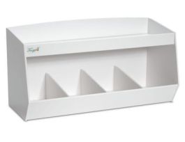 BIN 4 LARGE BINS 1 SHELF