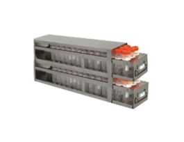 Upright Freezer Drawer Rack for 50 mL Centrifuge Tubes; 2 Drawers, holds 102 tubes