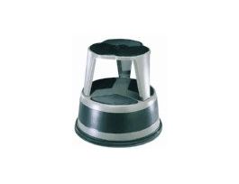 Step Stool, Steel with Nonskid Tread, 14" H; Beige