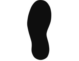Aisle Marking Tape Footprint - Adhesive Vinyl, Solid Color, Black, 12"