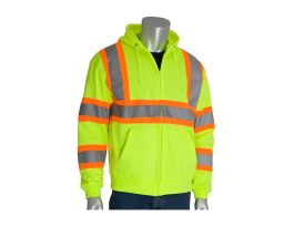 Class 3 Hooded Sweatshirt, 8oz. Fleece, Zip Front, Two Tone, LY