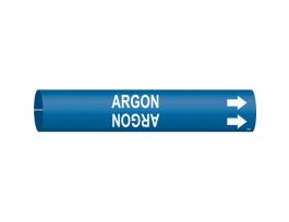 ARGON Pipe Marker, 0.8125" H x 0.8125" W, Fits Pipes 0.75" Dia. Thru 1.375" Dia.