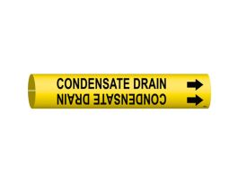 Condensate Drain Pipe Marker, 2" H x 2" W, Fits Pipes 2.5" Dia. Thru 3.875" Dia.