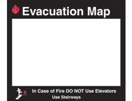 Evacuation Map Holder, 15" H x 17.5" W, Luminous