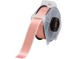 GlobalMark High Performance Polyester Labels 1.125 in W x 100 ft L Pink