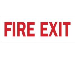 Fire Exit Sign, 10" H x 14" W x 0.06" D