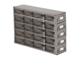 Upright Freezer Drawer Rack for Microtube Boxes with 2 7/16" Max Height, 4 x 5 Array