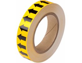 Pipe Marking Tape, 1" W x 30 yd L x 0.006" D, Black on Yellow