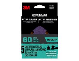 3M™ Ultra Durable Detail Sanding Sheets, 60 grit, Mouse4pk60, 4/pk, 20/case