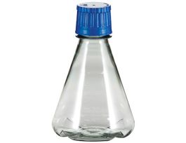 Baffled-Base Sterile Erlenmeyer Shaker Flask, 1000 mL, PP, packs of 6, 24/CS