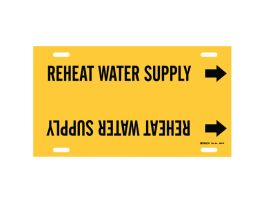 Reheat Water Supply Pipe Marker, 10" H x 24" W, Fits Pipes 8" Dia. Thru 9.875" Dia.