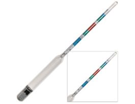 Triple Scale Beer and Wine Hydrometer, Glass; 0.99-1.162 SpGr, 0-35 Brix,  0-20% PAV