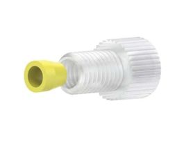 Flangeless Fitting, Short Head, Natural ETFE, 1/8" OD Tubing, 1/4-28 Flat-Bottom; 1/EA