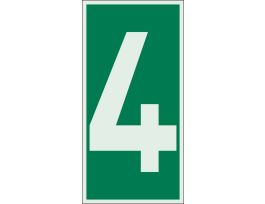 4 Sign, 6" H x 3" W x 0.008" D