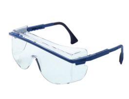 Uvex Astrospec OTG 3005 Blue Frame, Clear Lens, Ultra-dura Anti-scratch Coating