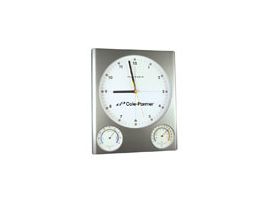 Traceable Analog Wall Clock with Temperature, Humidty Dials, and Calibration