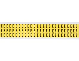 Repositionable Vinyl 0.375 in Black on Yellow, Letters E Card of 78 Labels