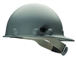 Roughneck P2 Hard Hat, Fiberglass, Quick-Lok blocks, Ratchet Headband, 8 Pt. Ratchet Suspension, Gray