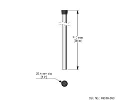 STAND ROD 304 STAINLESS STEEL TUBE 25 MM