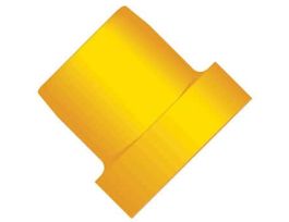 Super Flangeless Ferrule, Yellow ETFE; 1/EA